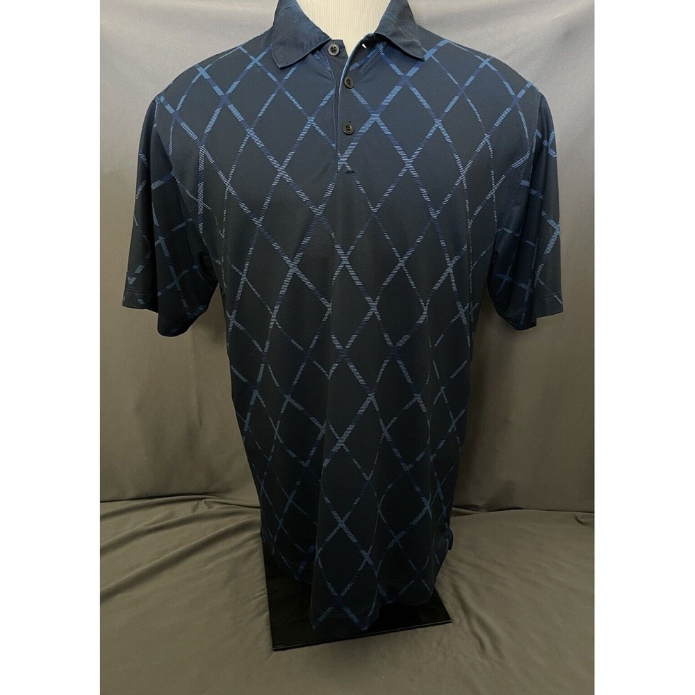 Nike Golf Mens‎ Polo Shirt Fit Dry Blue Active Short Sleeve Mens Size Medium